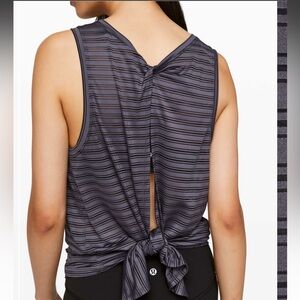 Lululemon Meet Halfway Striped Tank Moonwalk